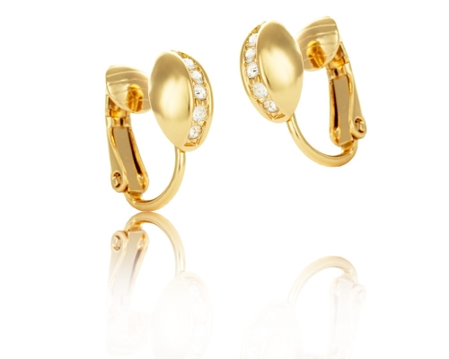 Klasyczne klipsy z kryształami Preciosa z kolekcji Classic (E12082AU) - 25817_6860