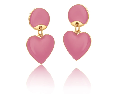 Short earrings with hearts (P23/LAT/126/3AU) - 37808_6707