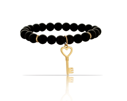 Onyx bracelet with key (B23/KOR/194AU) - 38296_7088