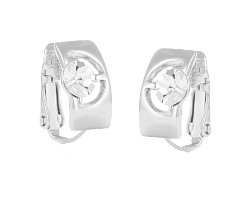 Klipsy z kryształkiem w środku z kolekcji Classic (E7963AG) - 7942_6919