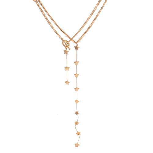 Front-back necklace with stars (C22 / JES / 197AU) - 36237_5347
