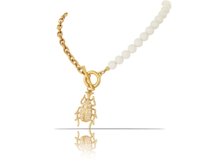 Necklace with scarab from the Beetle Brilliance collection (C23/ZIM/07AU)