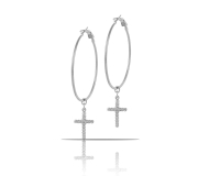 Earrings with Circle and Crosses Adorned with Preciosa Crystals (P15/ROZ/76AG) - p15_roz_76 (1).jpg