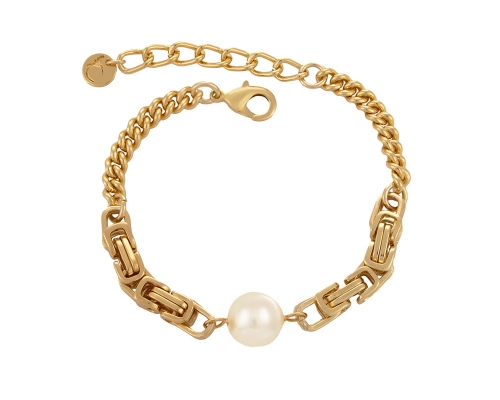 Bracelet with royal braid and pearl (B23/ZIM/86AU) - b23_zim_86.jpg