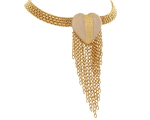 Choker with heart and chain from the Heart Harmony collection (C23/ZIM/28/4AU)