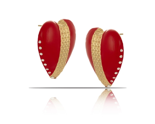 Preciosa red heart earrings from the Heart Harmony collection (P23/ZIM/66/3AU) - p23_zim_66_3.jpg