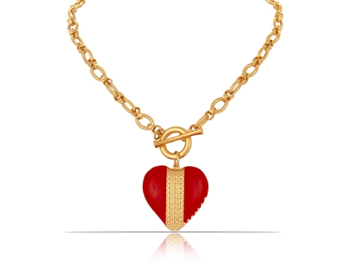 Necklace with a red heart with Preciosa crystals from the Heart Harmony collection (C23/ZIM/96/4AU) - c23_zim_96_4.jpg