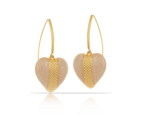 Pearl heart earrings from the Heart Harmony collection (P23/ZIM/29/4AU)
