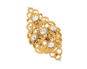 Openwork ring with Preciosa crystals from Wedding Dream collection (R9740AU)