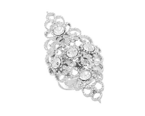 Ażurowy pierścionek z kryształkami z kolekcji Wedding Dream (R9740AG) - R9740Ag.jpg