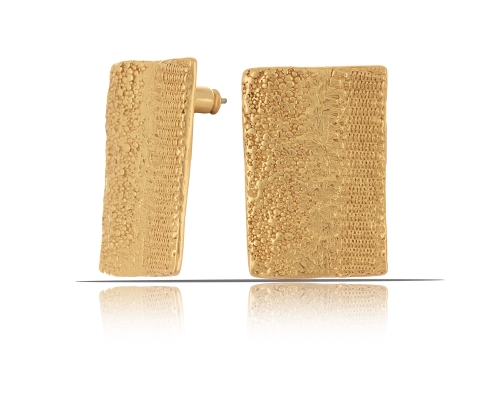 Prostokątne kolczyki o różnej strukturze z kolekcji Vintage (P24/WIN/10AU) - p24_win_10.jpg