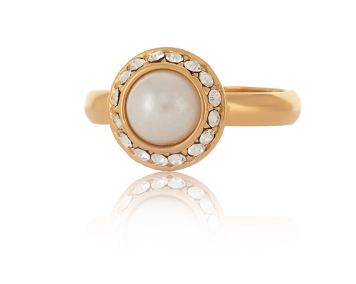 Ring with a pearl and Preciosa crystals from the Classic collection (R15/SM/12AU) - r15_sm_12.jpg