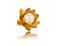 Flower ring with Majorca pearl (R24/WIO/58AU) - r24_wio_58.jpg