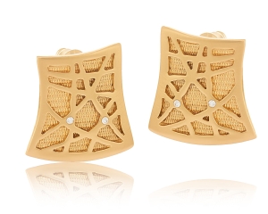 Openwork earrings with Preciosa crystals from the Vintage collection (P24/WIN/33AU)