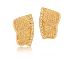 Earrings with a row of crystals from the Vintage collection (P24/WIN/03AU)