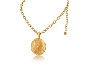 Necklace with round, convex pendant from Vintage collection (C24/WIN/26AU)
