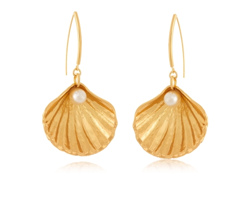 Earrings shell with pearl (P24/WIO/41AU) - p24_wio_41.jpg