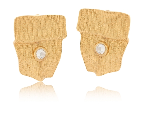 Crushed earrings with white Preciosa crystals from the Vintage collection (P24/WIN/30/1AU) - p24_win_30.jpg
