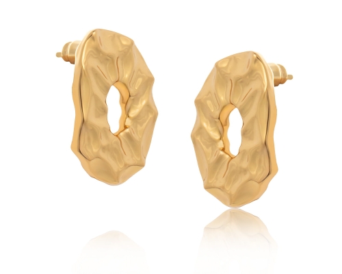 Oval Earrings, Crinkled (P24/WIO/56AU) - P24_WIO_56.jpg