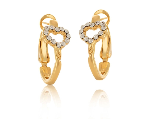 Round earrings with heart-shaped Preciosa crystals from the Classic collection (P9486AU) - P9486AU.jpg