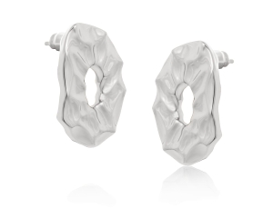 Oval Earrings, Crushed (P24/WIO/56AG)