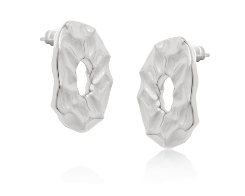 Oval Earrings, Crushed (P24/WIO/56AG) - 4445ag.jpg