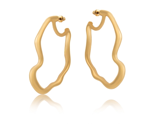 Kolczyki pozłacane o nieregularnym kształcie (P24/LAT/34AU) - P24_lat_34.jpg