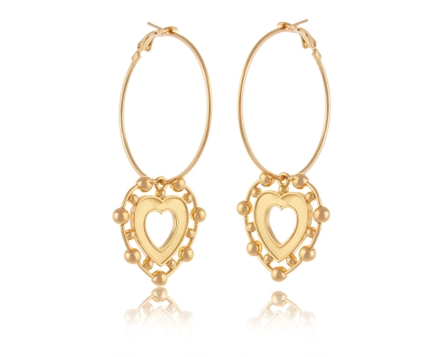Earrings with Heart Circles (P24/LAT/38AU) - p24_lat_38.jpg