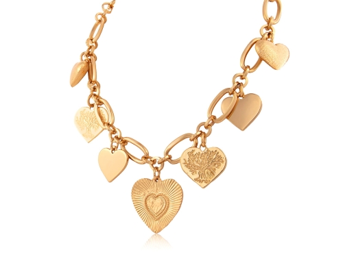 Choker with Various Heart Charms (C24/WIO/71AU) - c24_wio_71.jpg