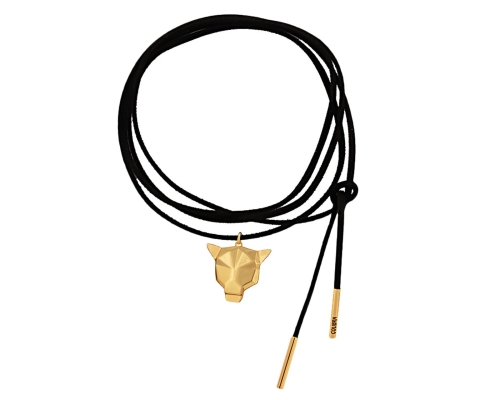 Czarny choker z głową tygrysa, wiązany z przodu (C24/WIO/35AU) - c24_wio_35.jpg