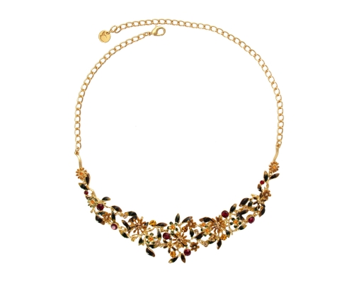 Kolia kolorowe kwiatuszki z kryształkami z kolekcji Blossom (C8157AU/K) - c8157AU_K.jpg