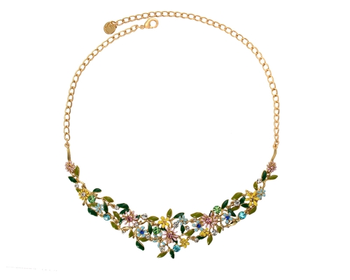 Kolia kolorowe kwiatuszki z kryształkami z kolekcji Blossom (C8157AU/KOL) - c8157_kol.jpg