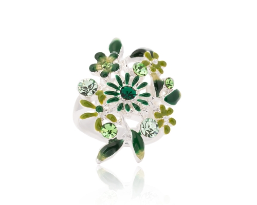 Pierścionek zielone kwiatuszki z kolekcji Blossom (R8721AG/Z) - r8721_z (3).jpg