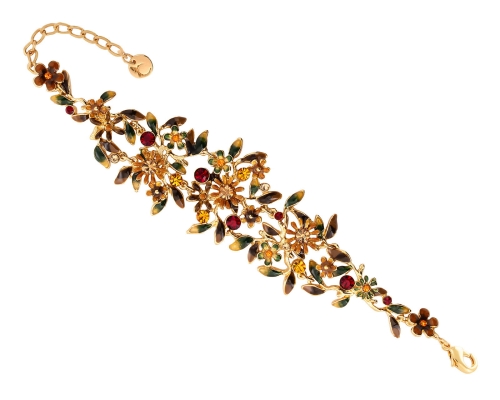 Bransoletka kolorowe kwiatuszki z kryształkami z kolekcji Blossom  (B8157AU/K) - b8157_K.jpg