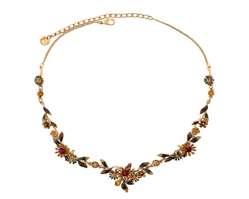 Kolia delikatne, kolorowe kwiatuszki z kryształkami z kolekcji Blossom (C8155AU/K) - c8155_K.jpg