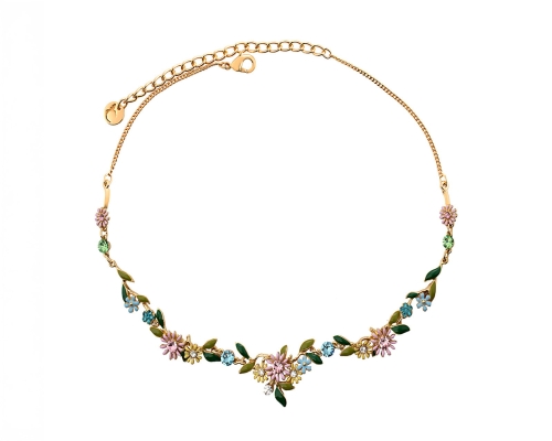 Kolia delikatne, kolorowe kwiatuszki z kryształkami z kolekcji Blossom (C8155AU/KOL) - c8155_kol (1).jpg