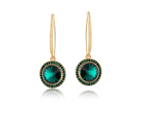 Primero Crystal Earrings in Emerald Color (P24/LAT/64/3AU) - p24_lat_64_3.jpg
