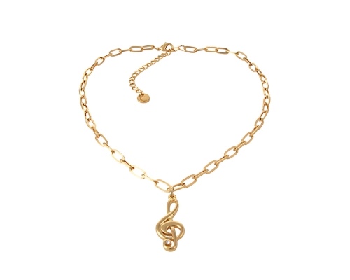Naszyjnik klucz wiolinowy z kolekcji Basic Chain Aria Martelle długość 40 cm (C24/NUT/01AU) - C24_NUT_01 (3).jpg