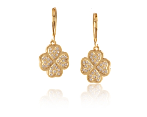 Clover earrings decorated with Preciosa crystals from the Merymejkap collection (P24/MER/04AU) - p24_mer_04.jpg