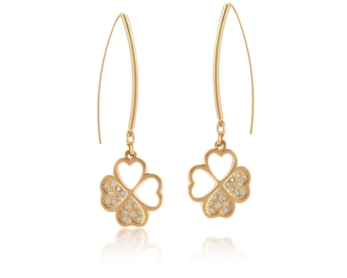 Clover earrings decorated with Preciosa crystals from the Merymejkap collection (P24/MER/07AU) - p24_mer_07.jpg