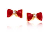 Kolczyki czerwone kokardki z kryształkiem (P24/ZIM/03AU) - P24_ZIM_03.jpg