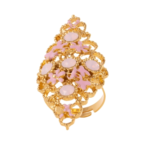 Ażurowy pierścionek z kryształkami z kolekcji Blossom (R9740/8AU) - r9740_8.jpg