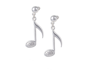 Kolczyki nutki z kryształkami z kolekcji Glamour Aria Martelle (P24/NUT/03AG)