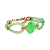 Bransoletka z miętowego kauczuku z kryształem Primero (B24/LAT/74/2AU) - 1604-2.jpg