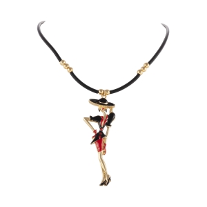 Choker kauczukowy z kobietą (C25/LAT/59/3AU)