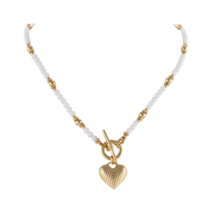 Naszyjnik z ryflowanym sercem (C25/LAT/20AU) 