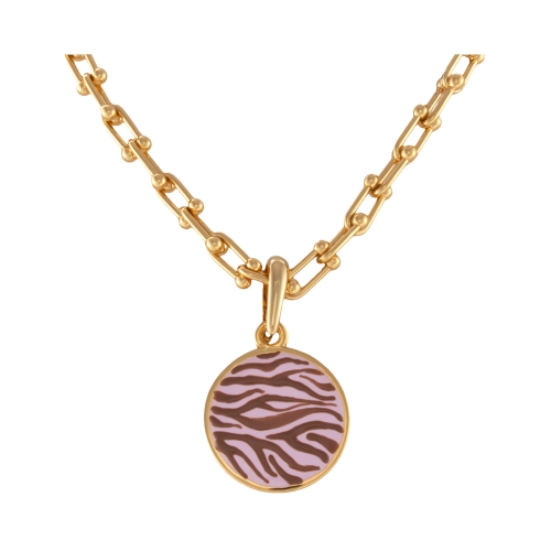Naszyjnik z różowym plasterkiem w czekoladową zeberkę (C25/LAT/134AU) - c25_lat_134 (1).jpg