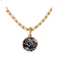 Naszyjnik z plasterkiem w czarno białą zeberkę (C25/LAT/117AU) - C25_lat_117 (1).jpg