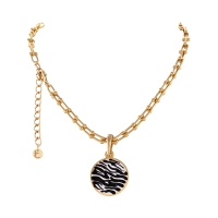 Naszyjnik z plasterkiem w czarno białą zeberkę (C25/LAT/117AU) - C25_lat_117.jpg