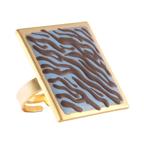 Pierścionek niebieski kwadrat w czekoladową zeberką (R25/LAT/121AU) - r25_lat_121 (1).jpg